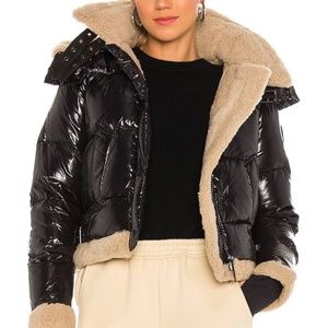 BRAND NEW Ryan Shearling Trimmed Fur Jacket by SAM New York